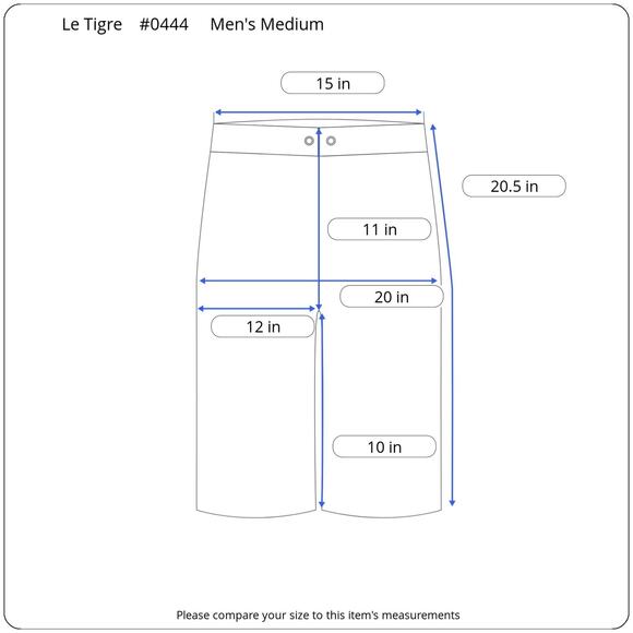 Le Tigre Board Shorts Men’s M Vintage Striped Blue Yellow Lined Swim Trunks - Picture 10 of 10